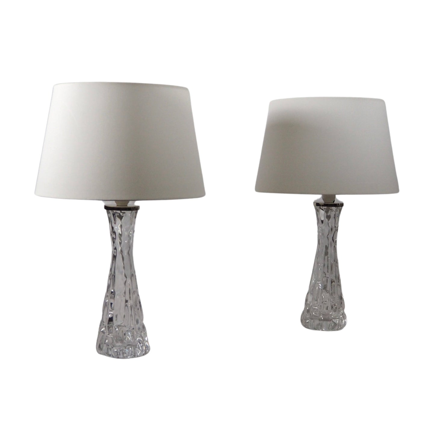 Moulded Glass Table Lamps by Carl Fagerlund for Orrefors, 1960s