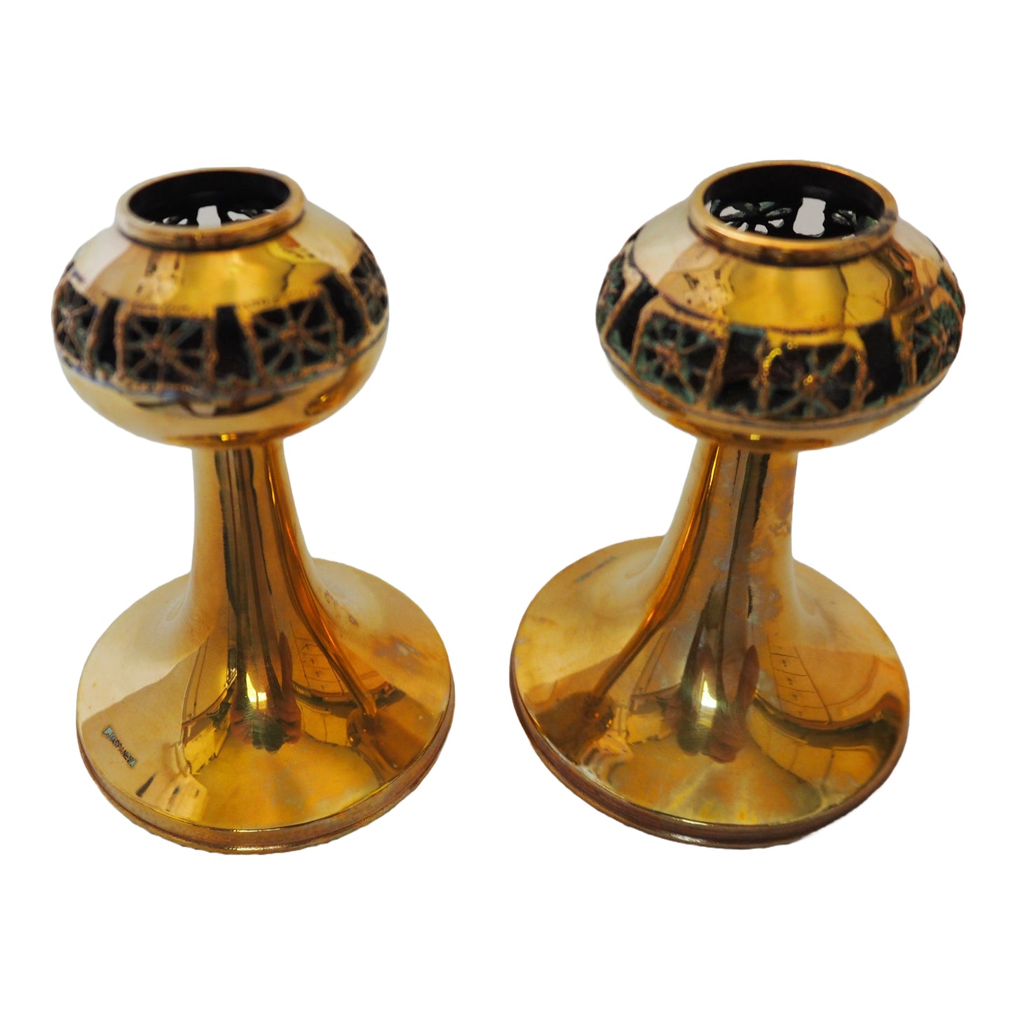 Pentti Sarpaneva Bronze Candlestick Pair