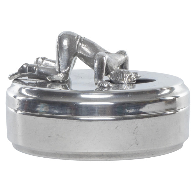 Sculptural Swedish Art Deco Pewter Cufflink Box