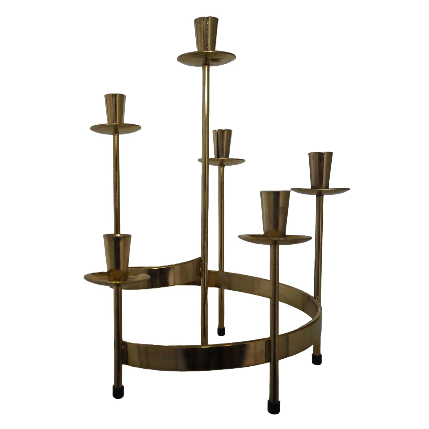 Spiralling Swedish Modern Small Candelabra