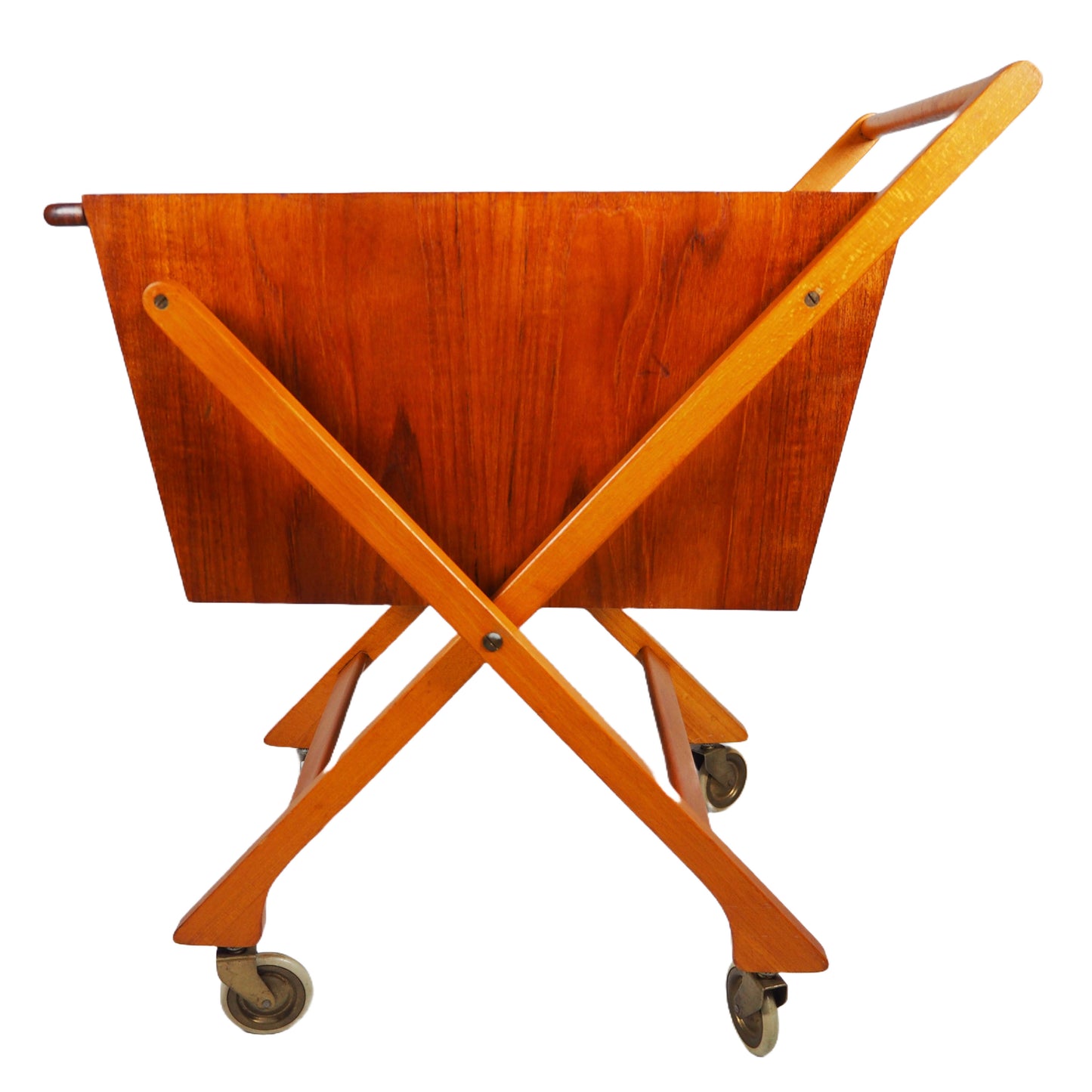 Mid-century Teak Sewing Cart