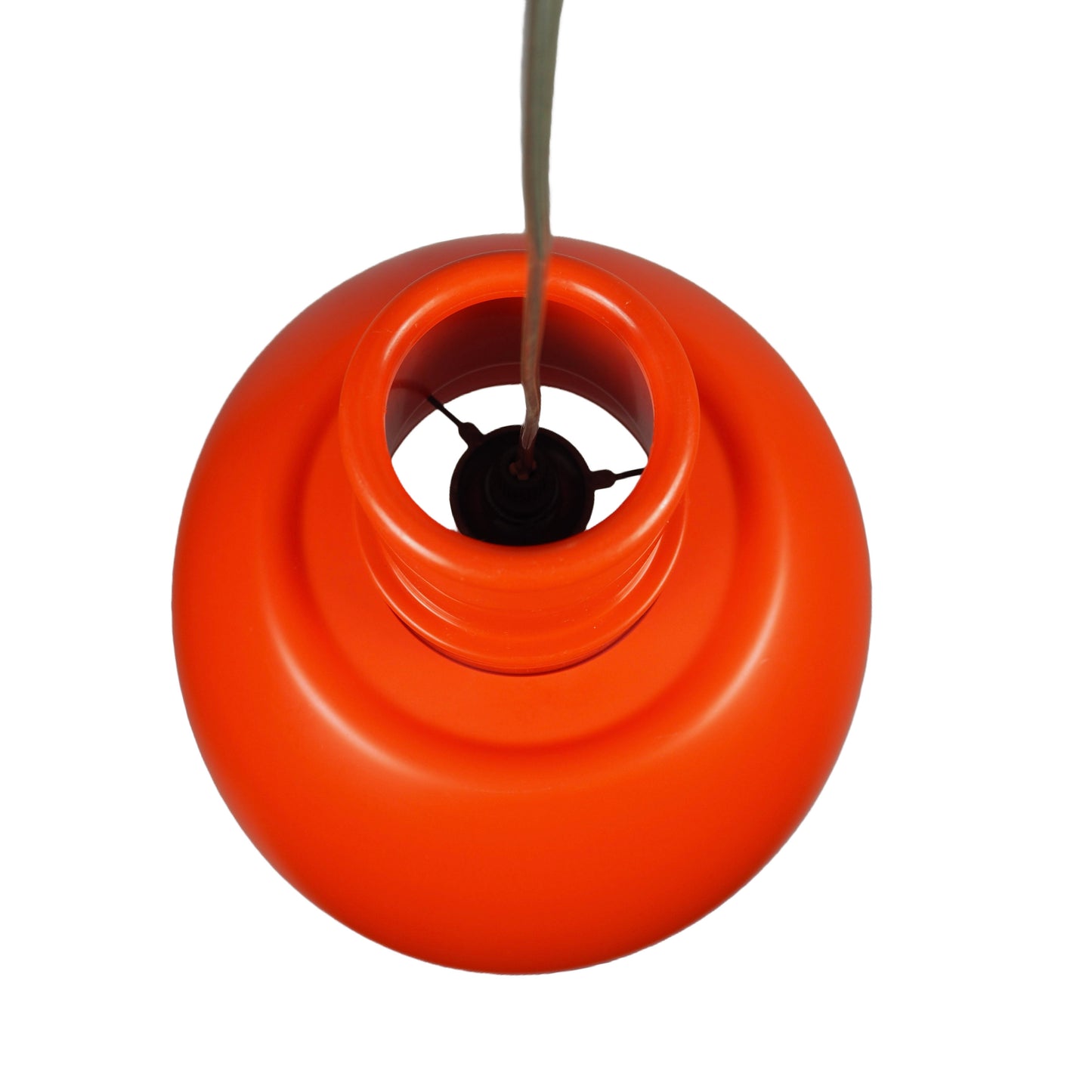 Bright Orange Danish Plastic Pendant, 1970s