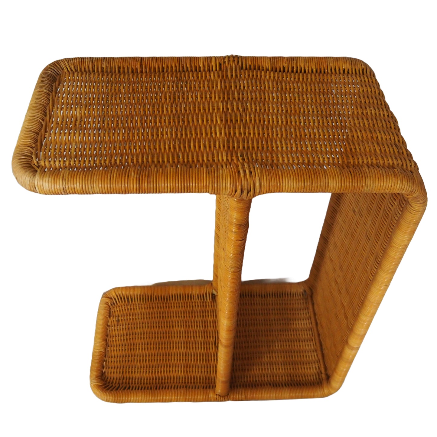 Pair of 1970s Rattan Wicker End Tables