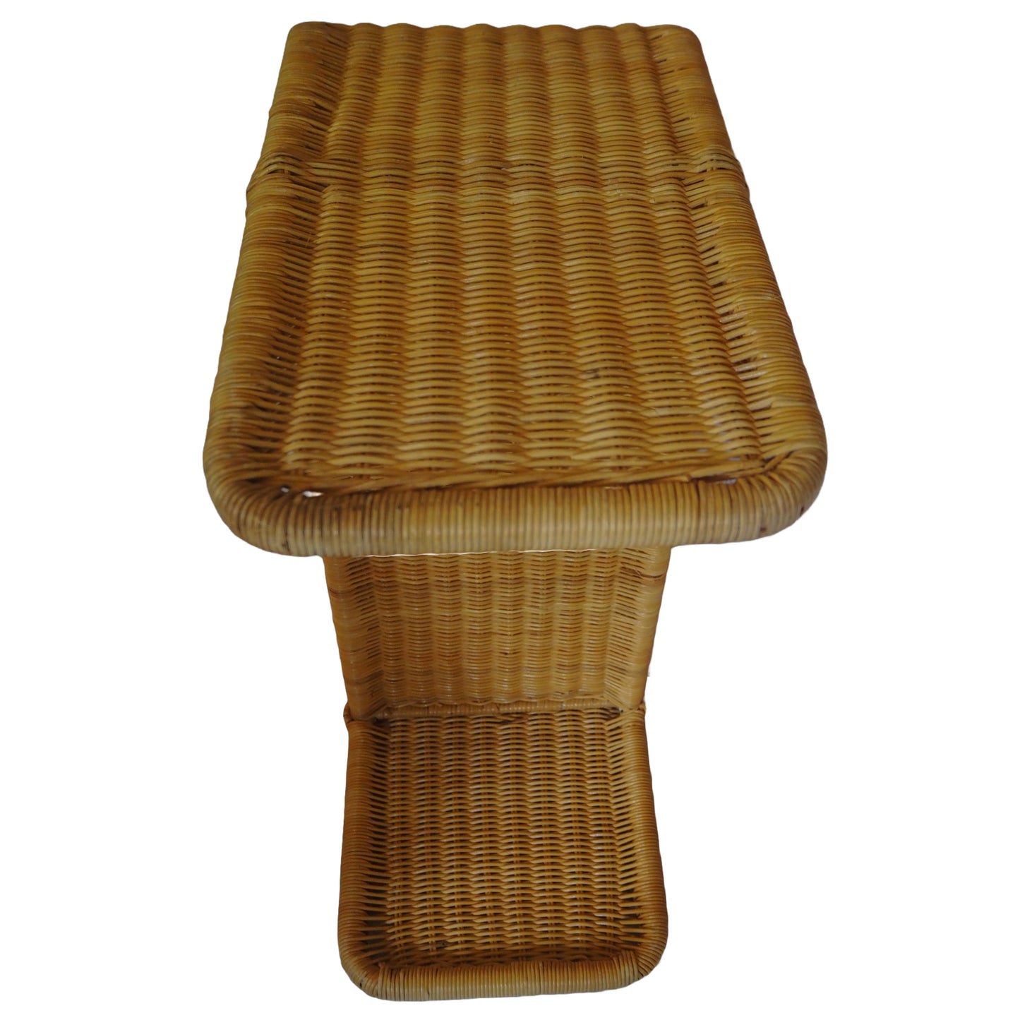 Pair of 1970s Rattan Wicker End Tables