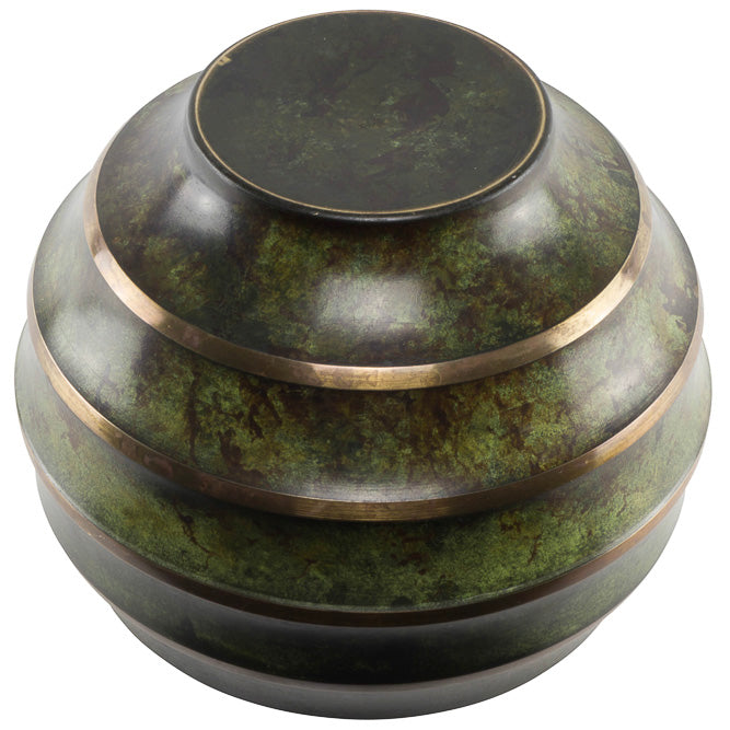 Swedish Art Deco Bronze Verdigris Patinated Vase