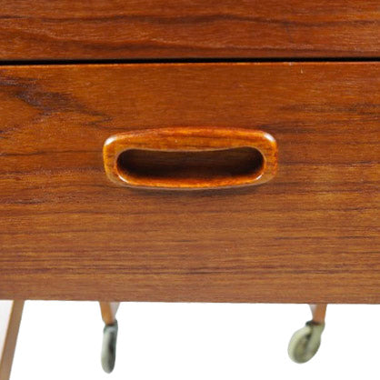 Mid-century Teak Sewing Cart