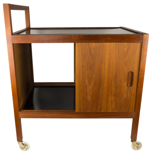 Mid-century Teak Dry Bar Cart