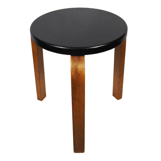 Vintage Vinyl Top Alvar Aalto Stool 60