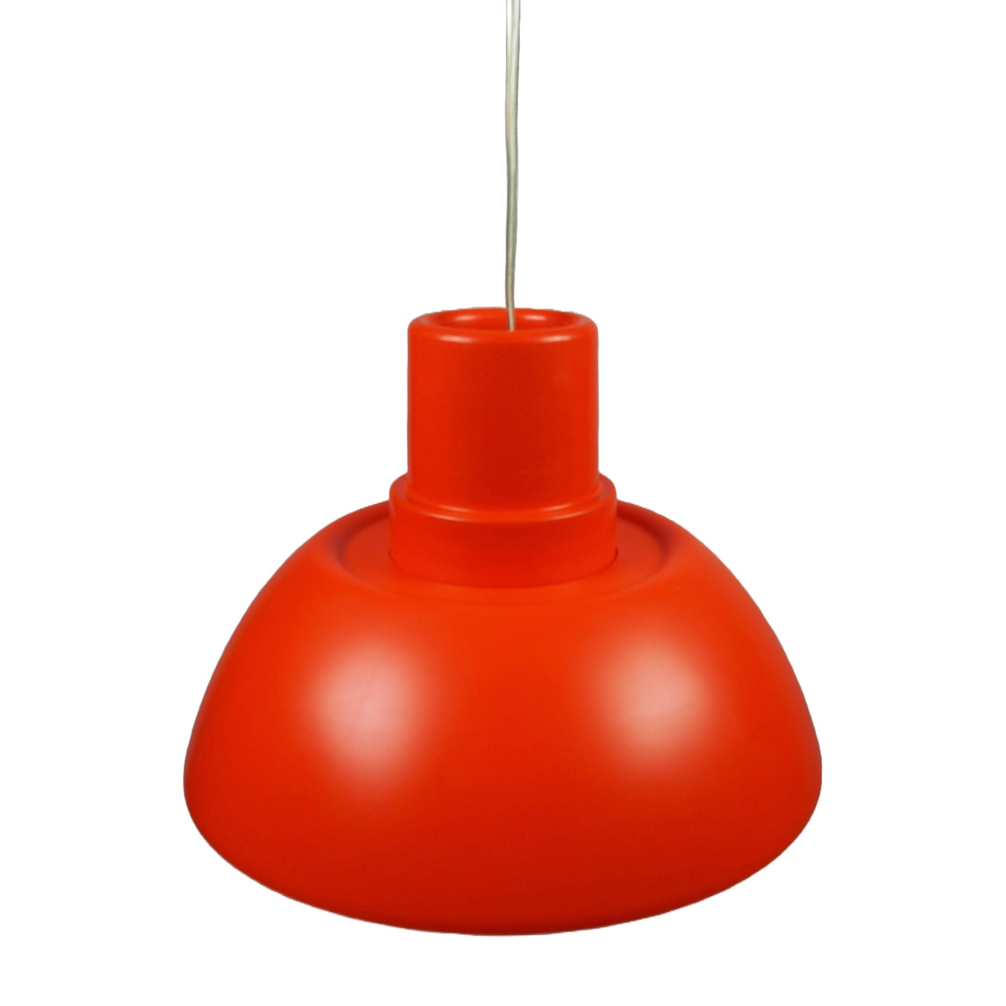 Bright Orange Danish Plastic Pendant, 1970s