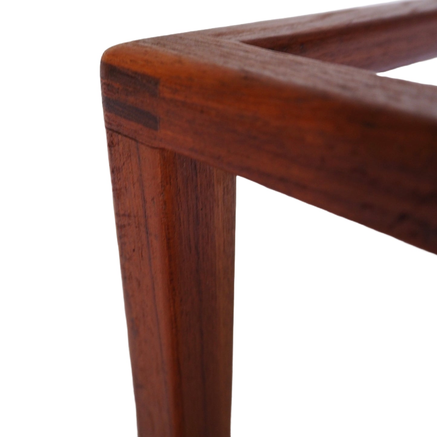 Swedish Modern Teak and Lambskin Stool