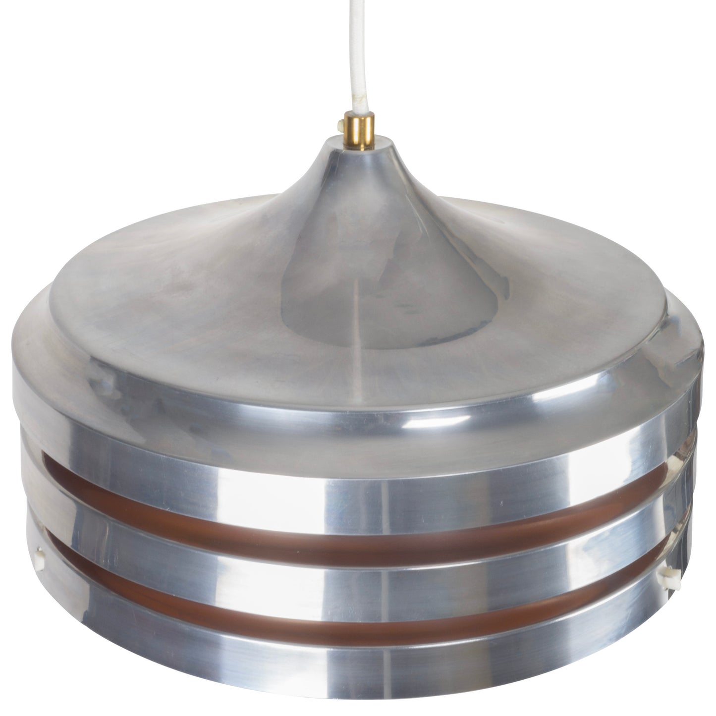 Swedish 1960s Carl Thore Large Aluminium Pendant Lamp