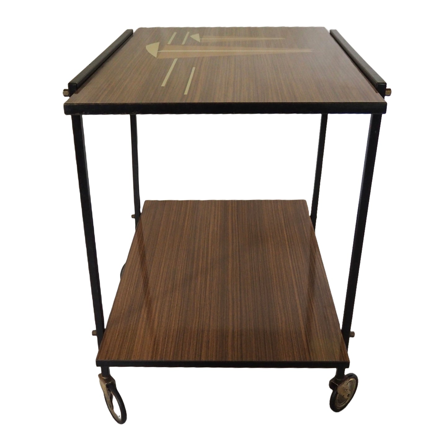 Mid-century Intarsia Serving Cart