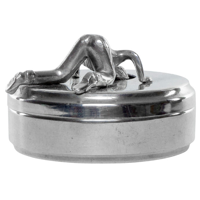 Sculptural Swedish Art Deco Pewter Cufflink Box