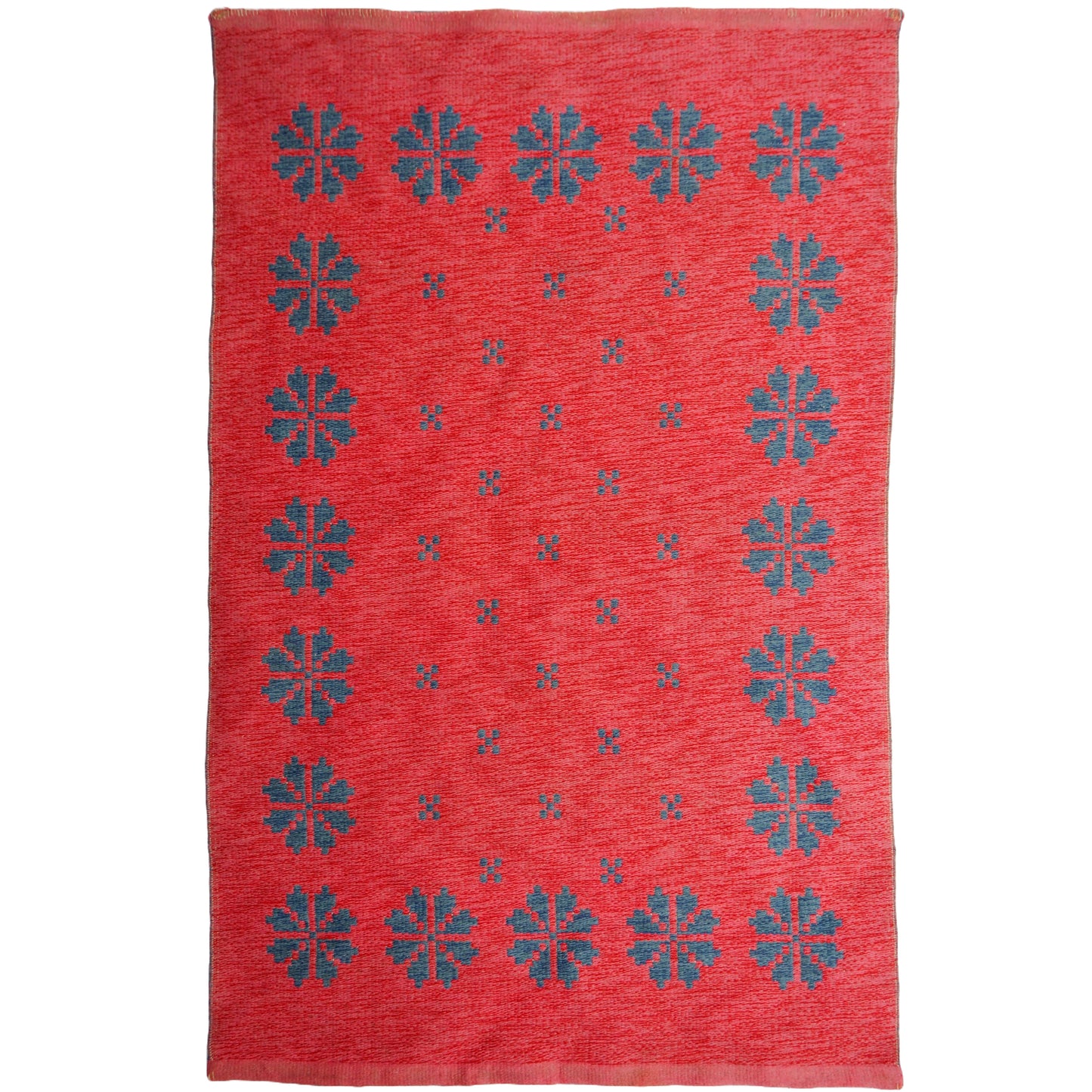 Double Sided Scandinavian MCM Flatweave Nordic Kilim Rug