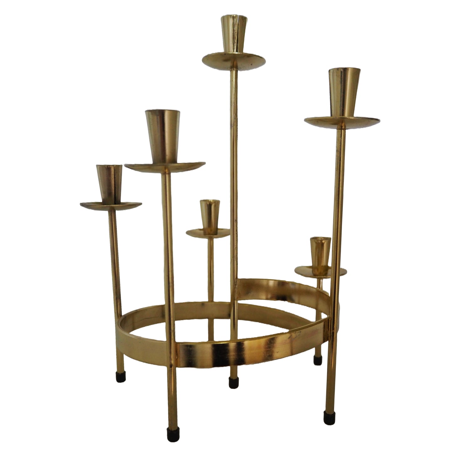 Spiralling Swedish Modern Small Candelabra