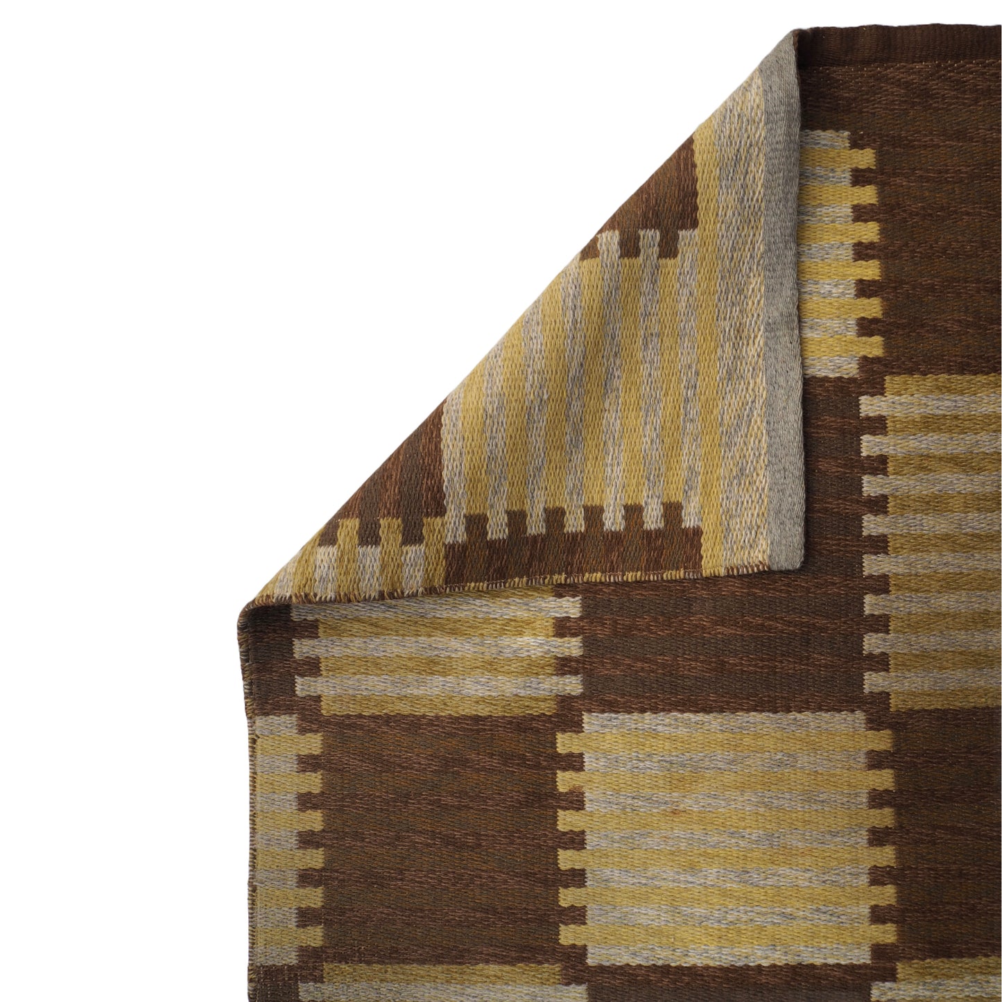 Double Sided Carl Malmsten Swedish MCM Flatweave Kilim Rug