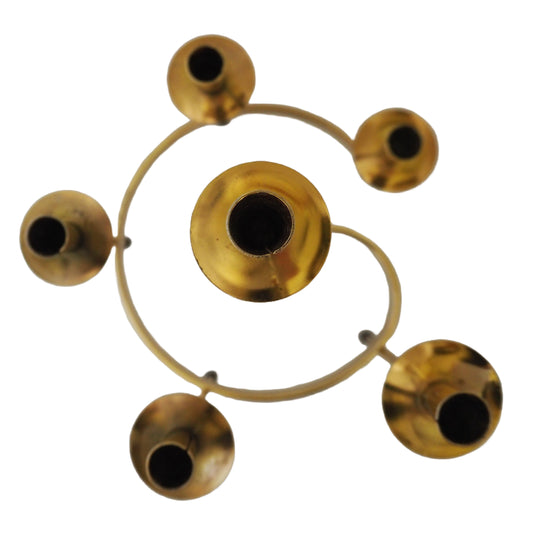 Spiralling Swedish Modern Small Candelabra