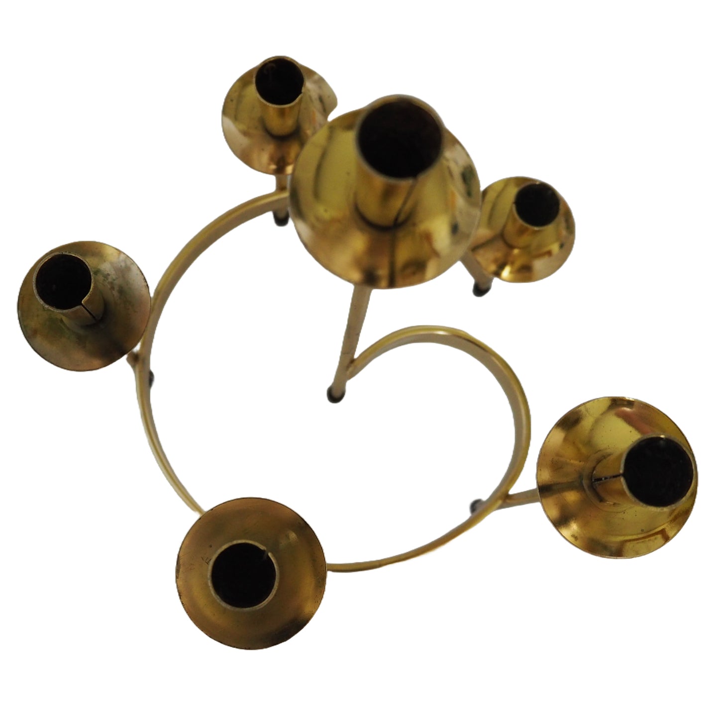 Spiralling Swedish Modern Small Candelabra