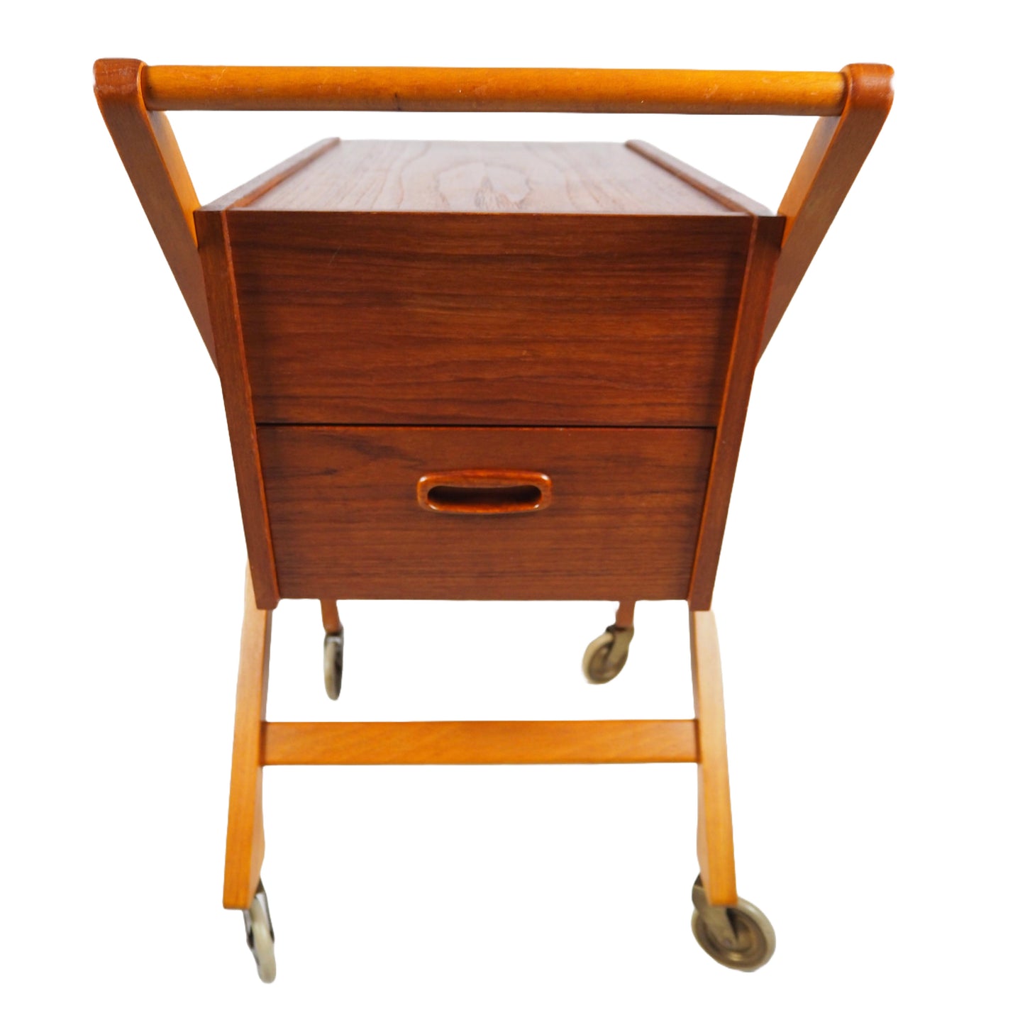 Mid-century Teak Sewing Cart