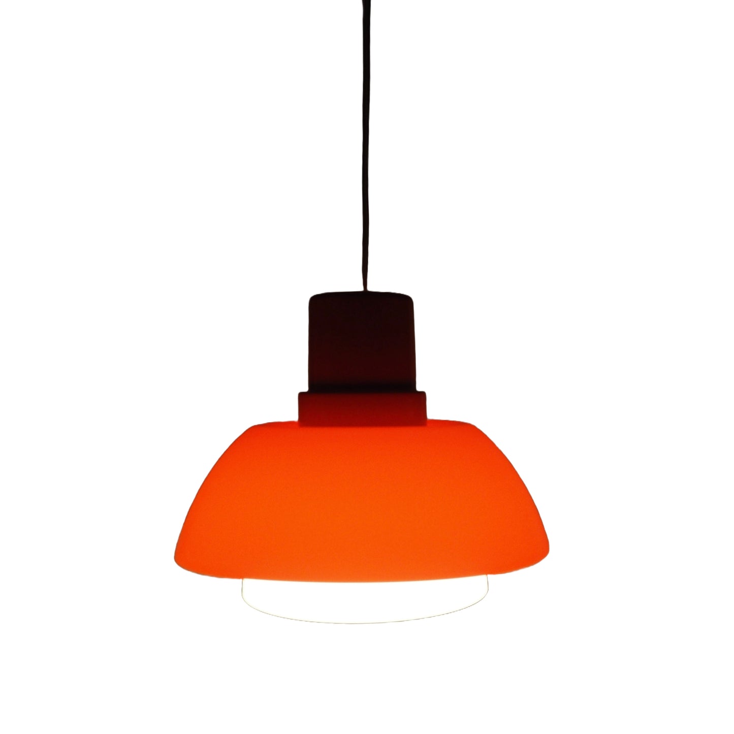 Bright Orange Danish Plastic Pendant, 1970s