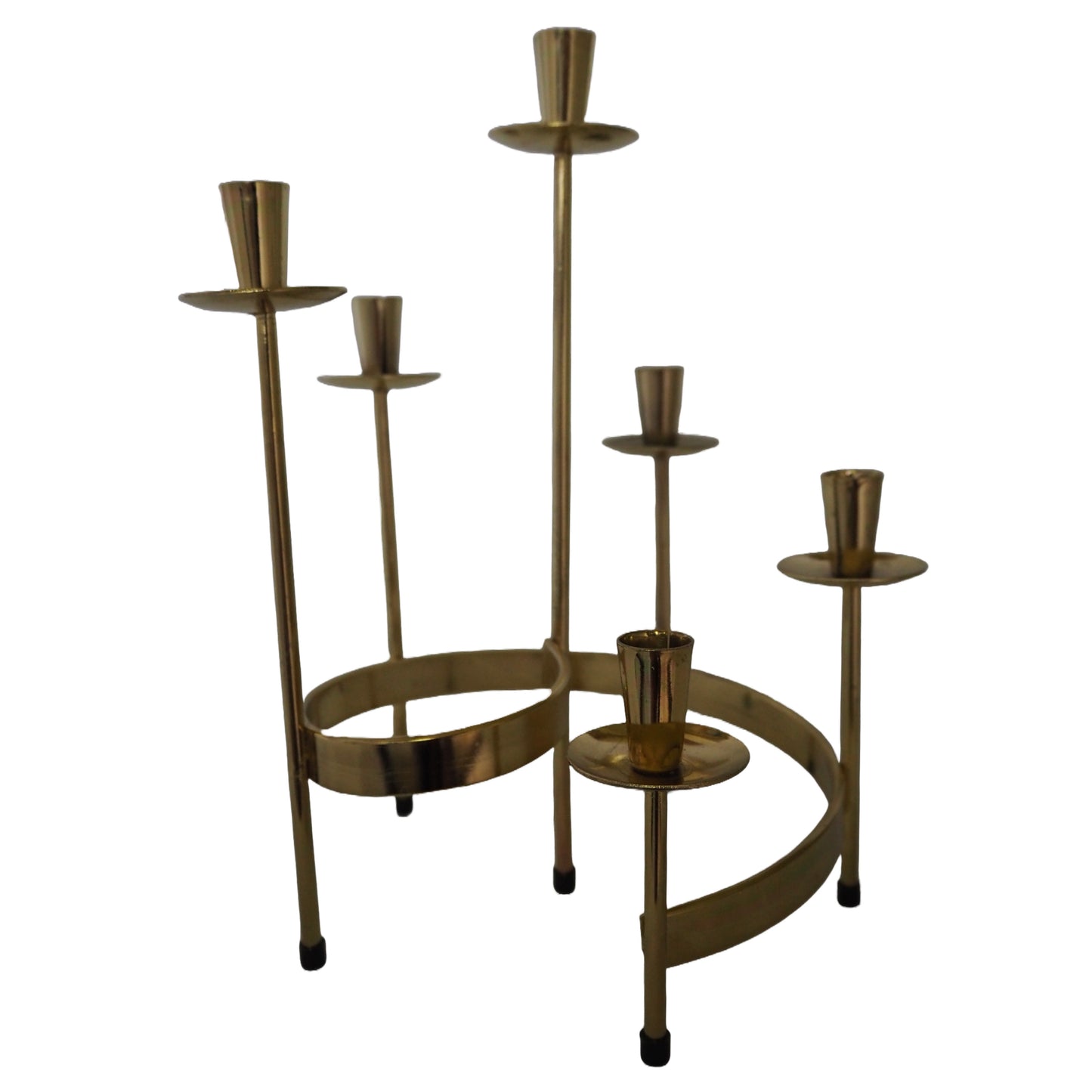 Spiralling Swedish Modern Small Candelabra