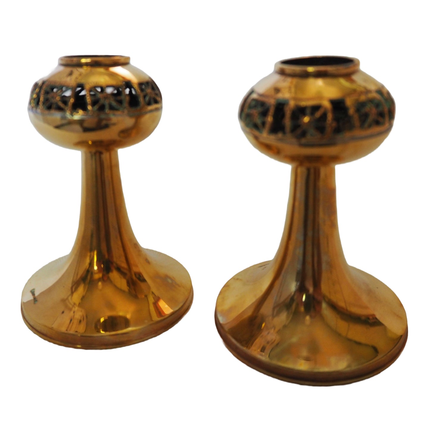 Pentti Sarpaneva Bronze Candlestick Pair