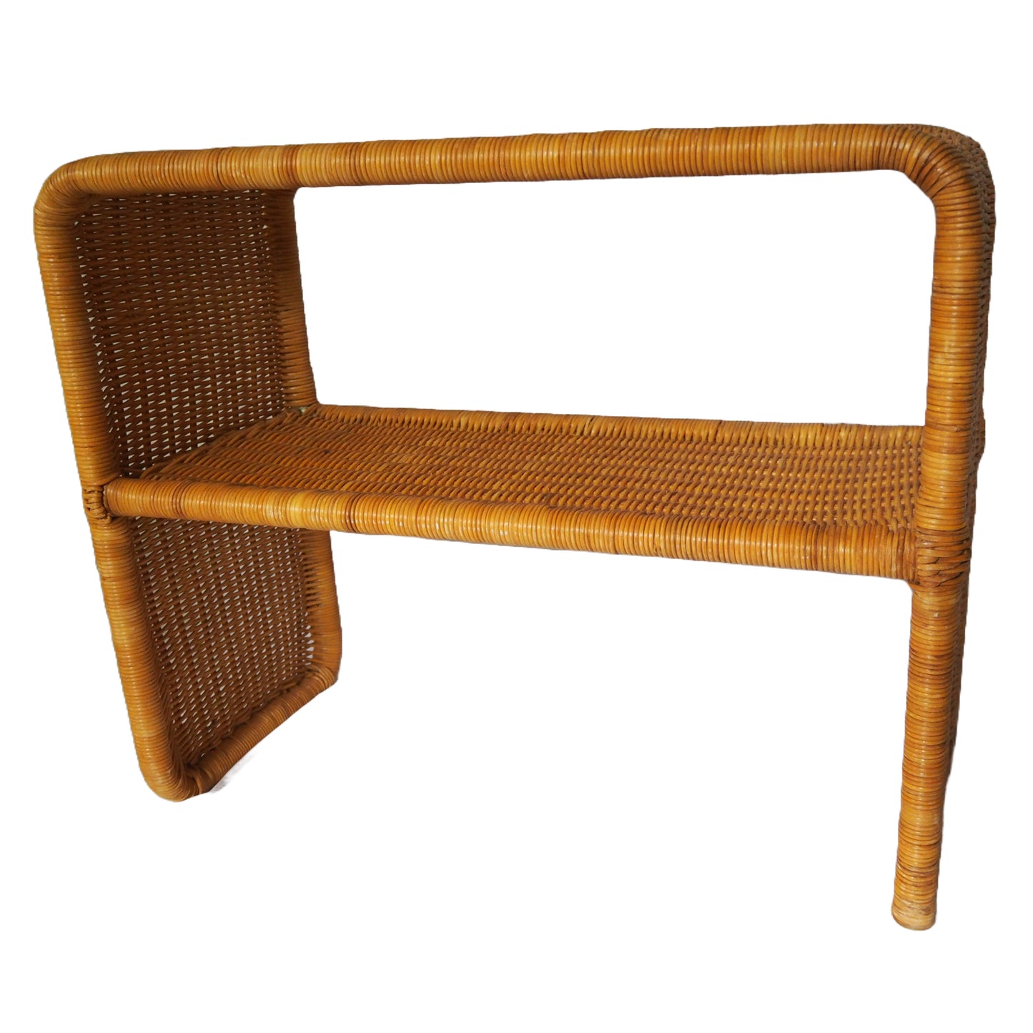 Pair of 1970s Rattan Wicker End Tables