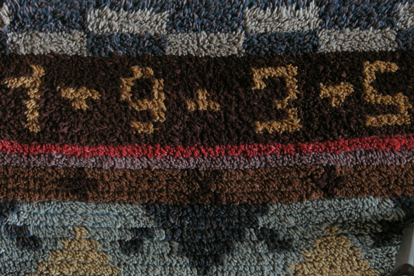 1935 Hand Knotted Finnish-Swedish Rya Pile Rug